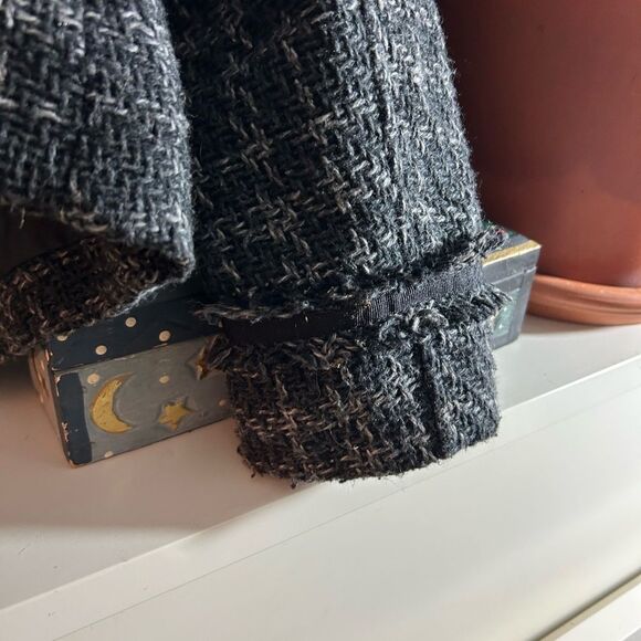 Chic Black and White Tweed Blazer XL - Picture 7 of 12